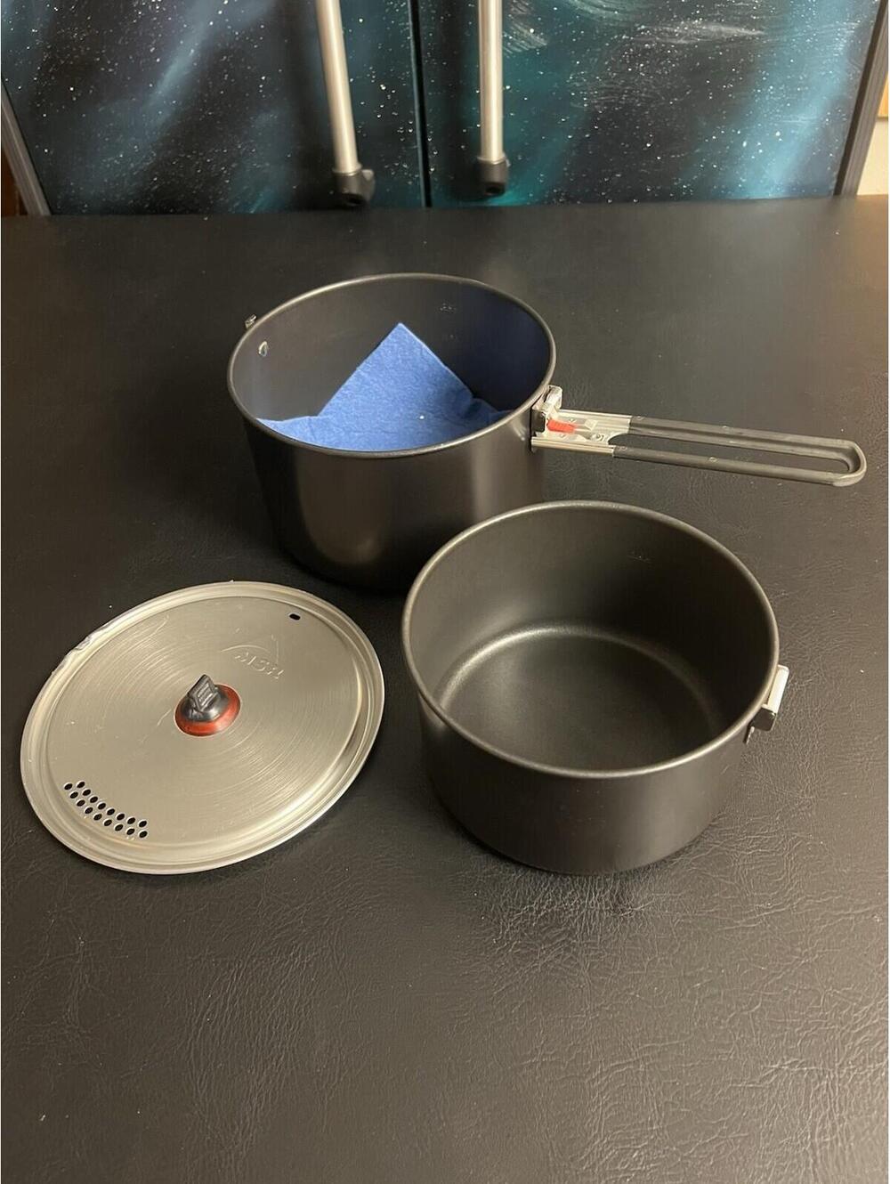 MSR 2.5 & 1.5 Liter Aluminum Nonstick Ceramic Coating Nesting Camp Cook Set Pots